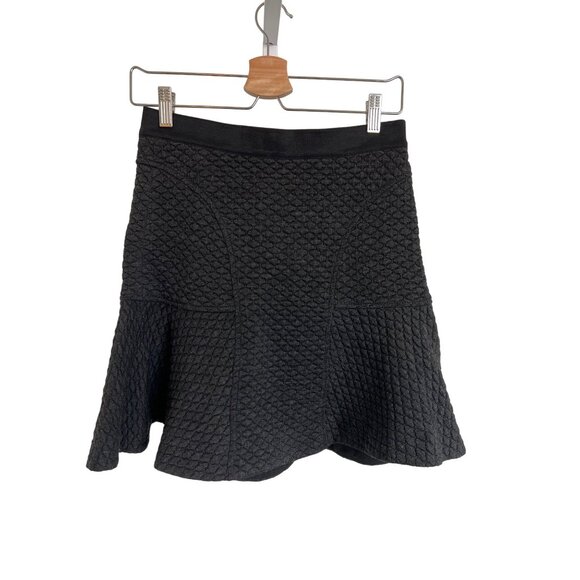 Rebecca Taylor Charcoal Textured Skirt - Picture 1 of 4